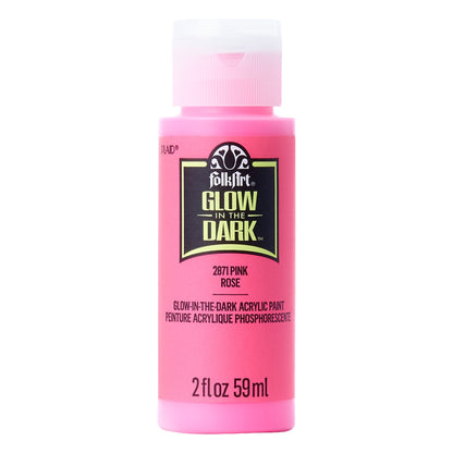 Folk Art Acr Glow In The Dark 2oz/59ml Pink 2871
