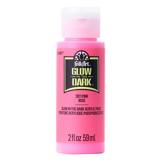 Folk Art Acr Glow In The Dark 2oz/59ml Pink 2871