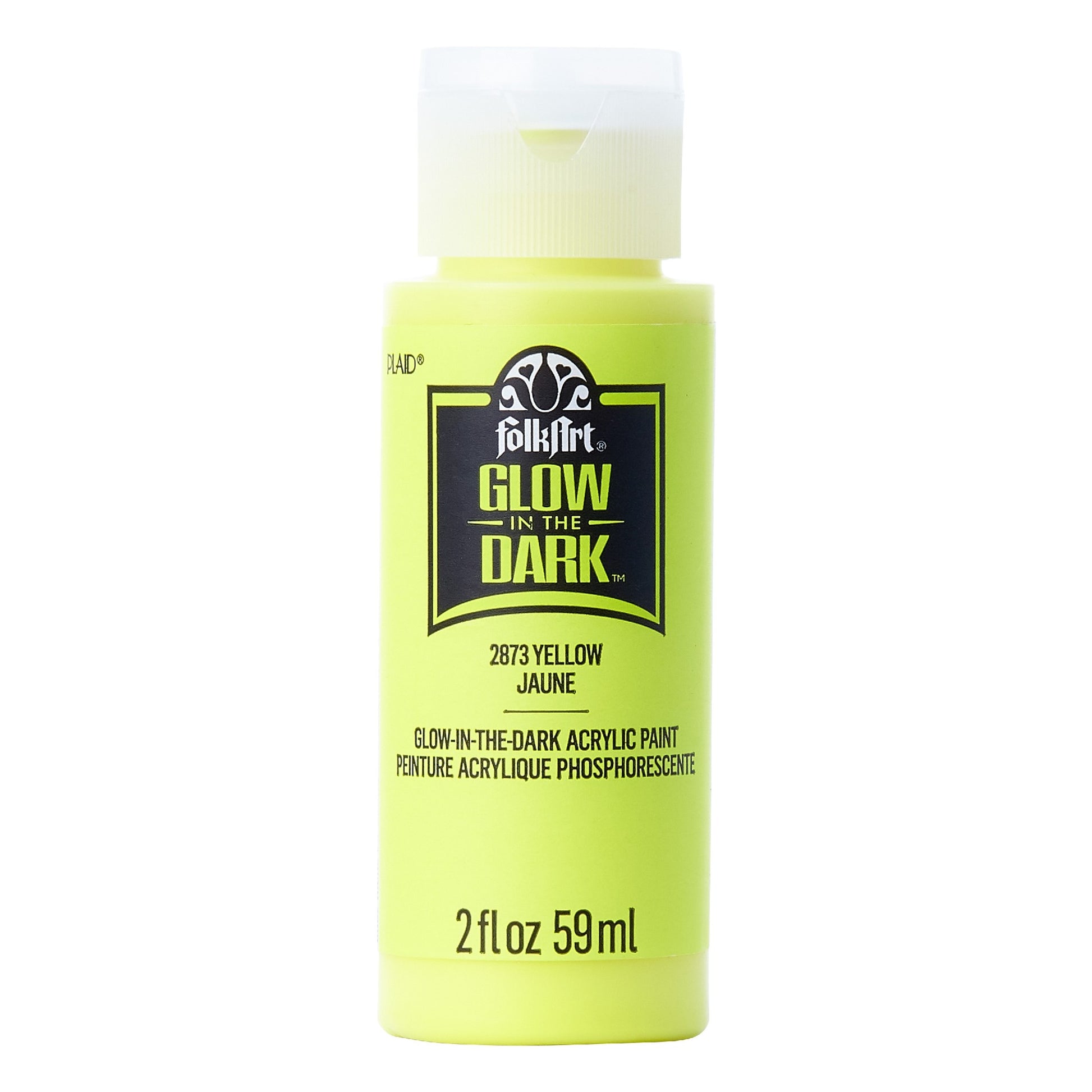 Folk Art Acr Glow In The Dark 2oz/59ml Yellow 2873