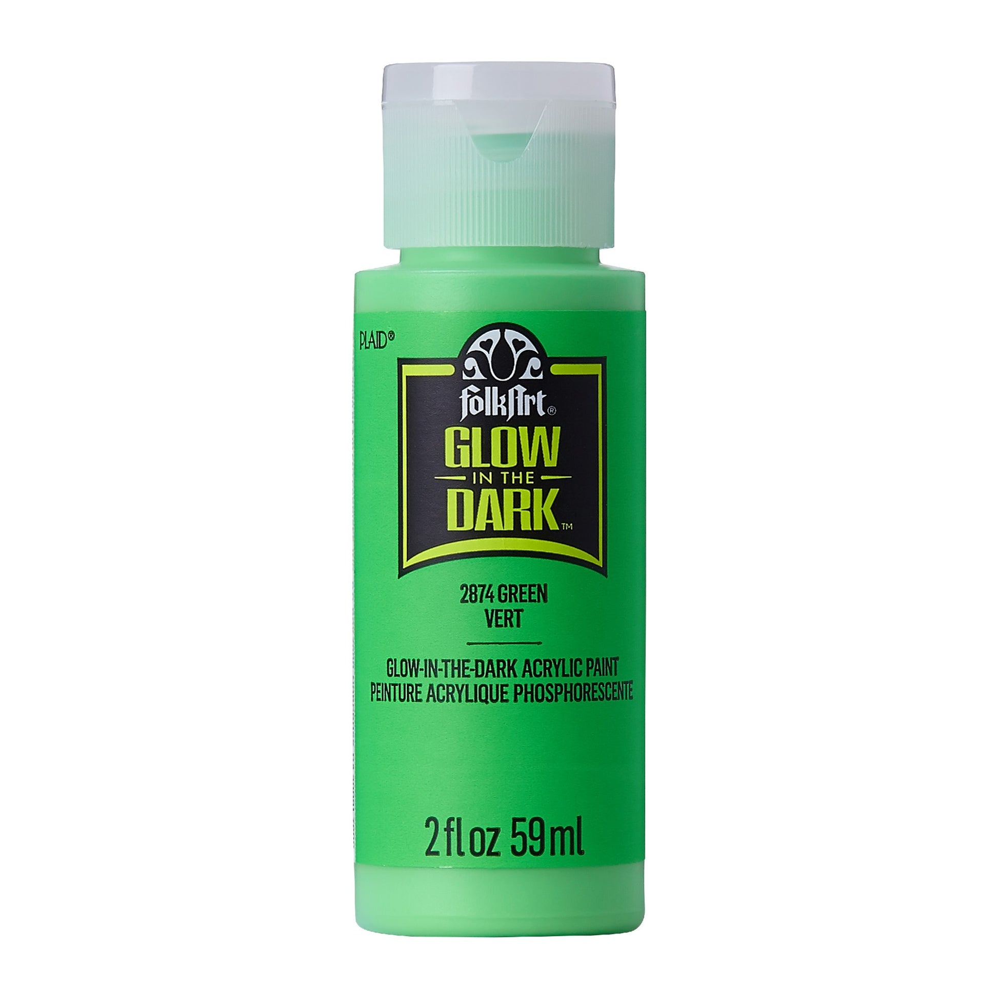 Folk Art Acr Glow In The Dark 2oz/59ml Green 2874