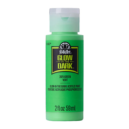 Folk Art Acr Glow In The Dark 2oz/59ml Green 2874