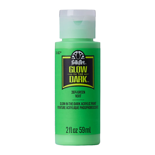 Folk Art Acr Glow In The Dark 2oz/59ml Green 2874