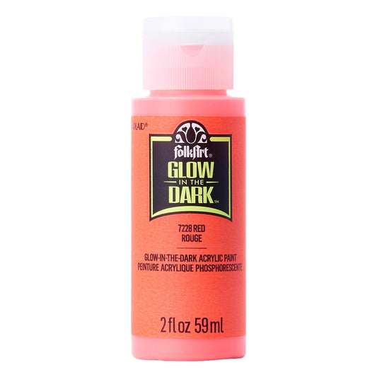 Folk Art Acr Glow In The Dark 2oz/59ml Red 7228E