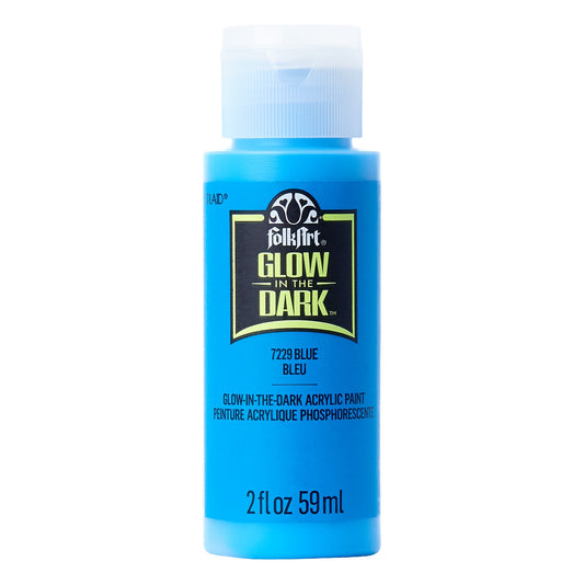 Folk Art Acr Glow In The Dark 2oz/59ml Blue 7229E
