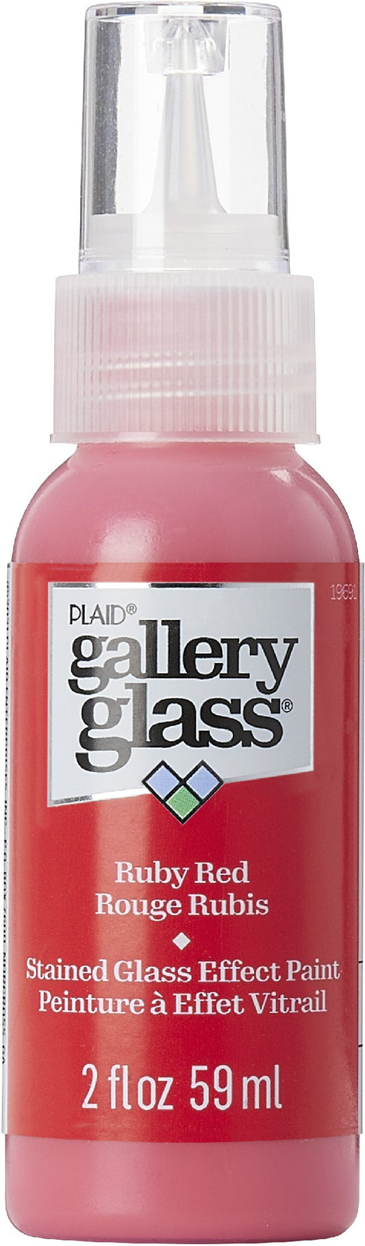 Plaid Gallery Glass 2oz/59ml Ruby Red 19691