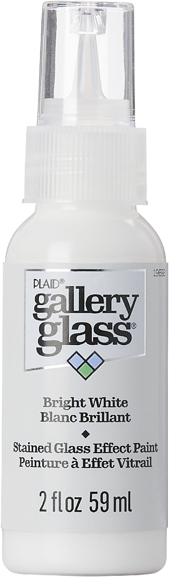 Plaid Gallery Glass 2oz/59ml Bright White 19692
