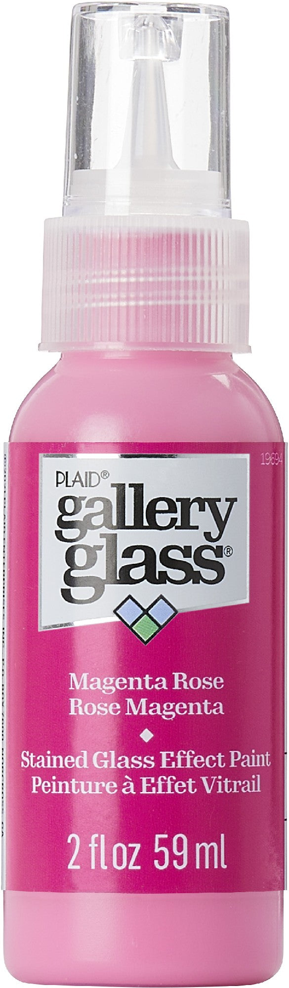 Plaid Gallery Glass 2oz/59ml Magenta Rose 19694