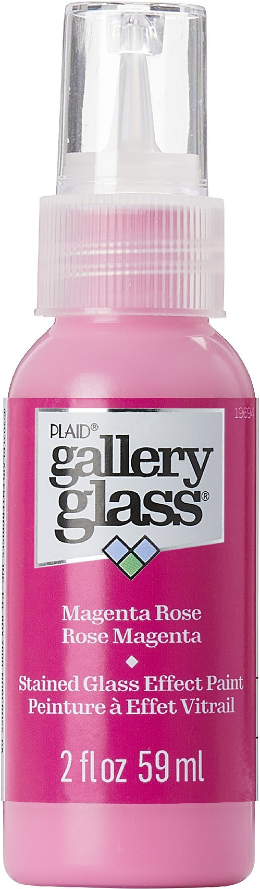 Plaid Gallery Glass 2oz/59ml Magenta Rose 19694