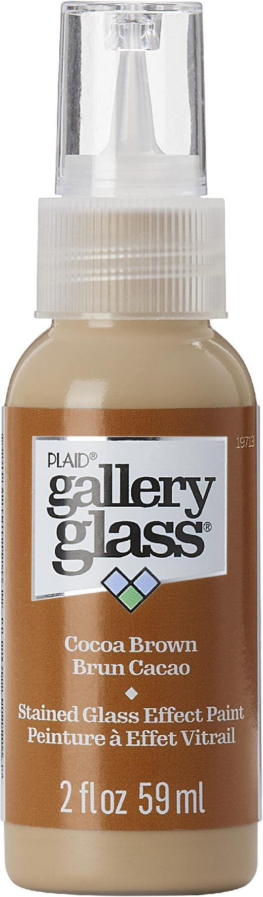 Plaid Gallery Glass 2oz/59ml Cocoa Brown 19713