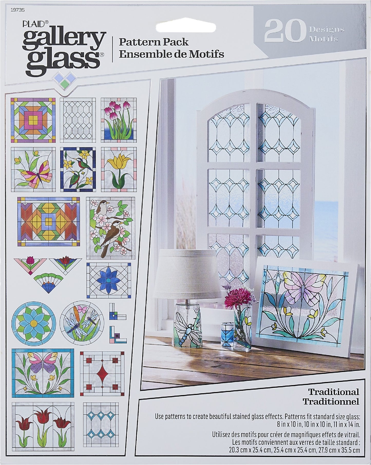 Plaid Gallery Glass Pattern Pack Traditional Pk 20 19735