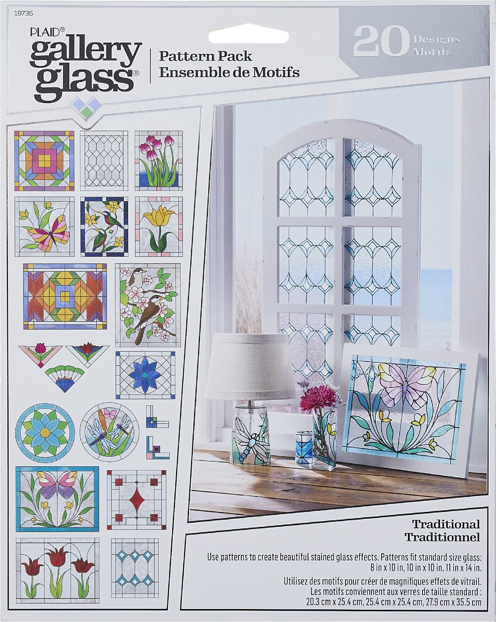 Plaid Gallery Glass Pattern Pack Traditional Pk 20 19735