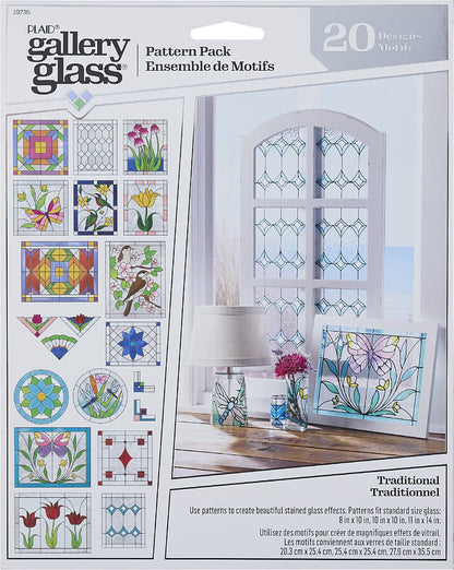 Plaid Gallery Glass Pattern Pack Traditional Pk 20 19735