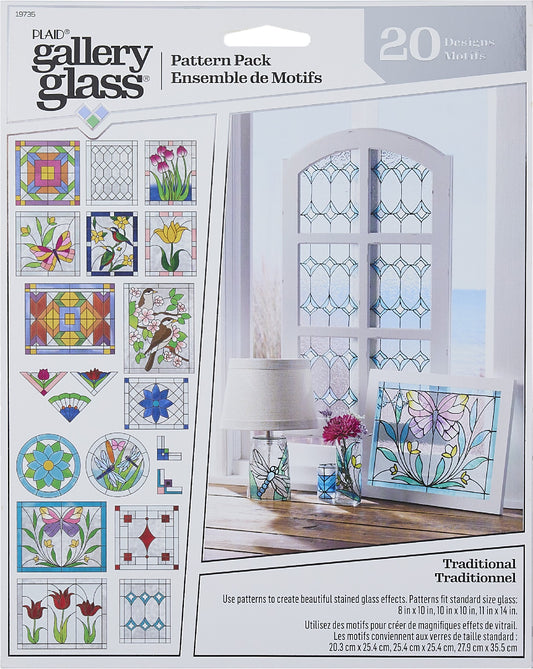Plaid Gallery Glass Pattern Pack Traditional Pk 20 19735