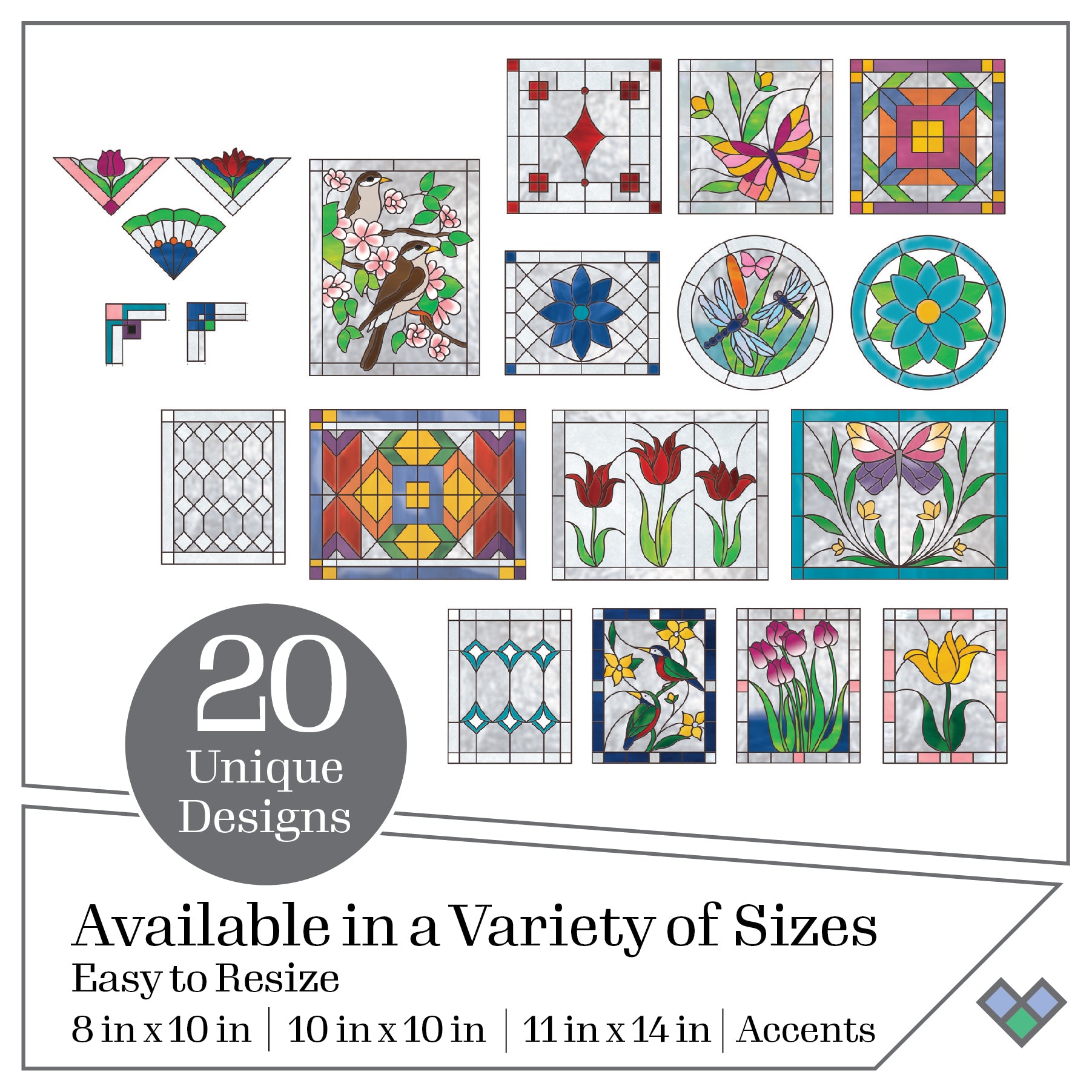Plaid Gallery Glass Pattern Pack Traditional Pk 20 19735
