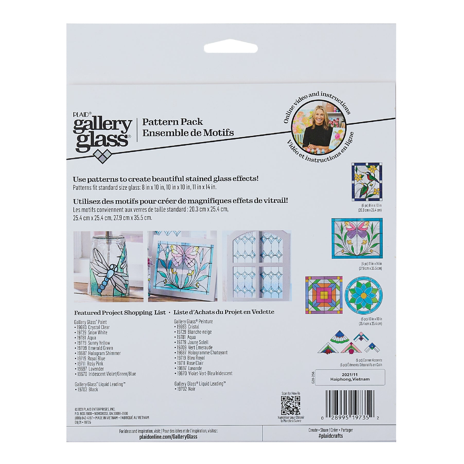 Plaid Gallery Glass Pattern Pack Traditional Pk 20 19735