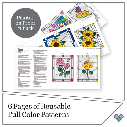 Plaid Gallery Glass Pattern Pack Floral Pk 17 19736