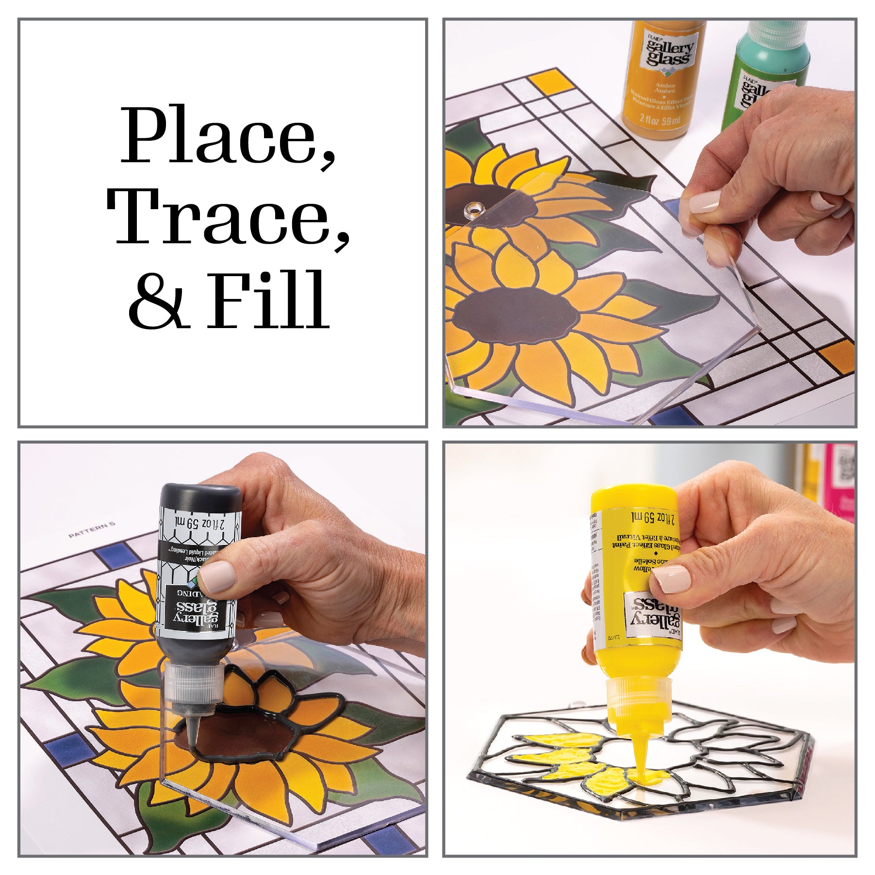 Plaid Gallery Glass Pattern Pack Floral Pk 17 19736