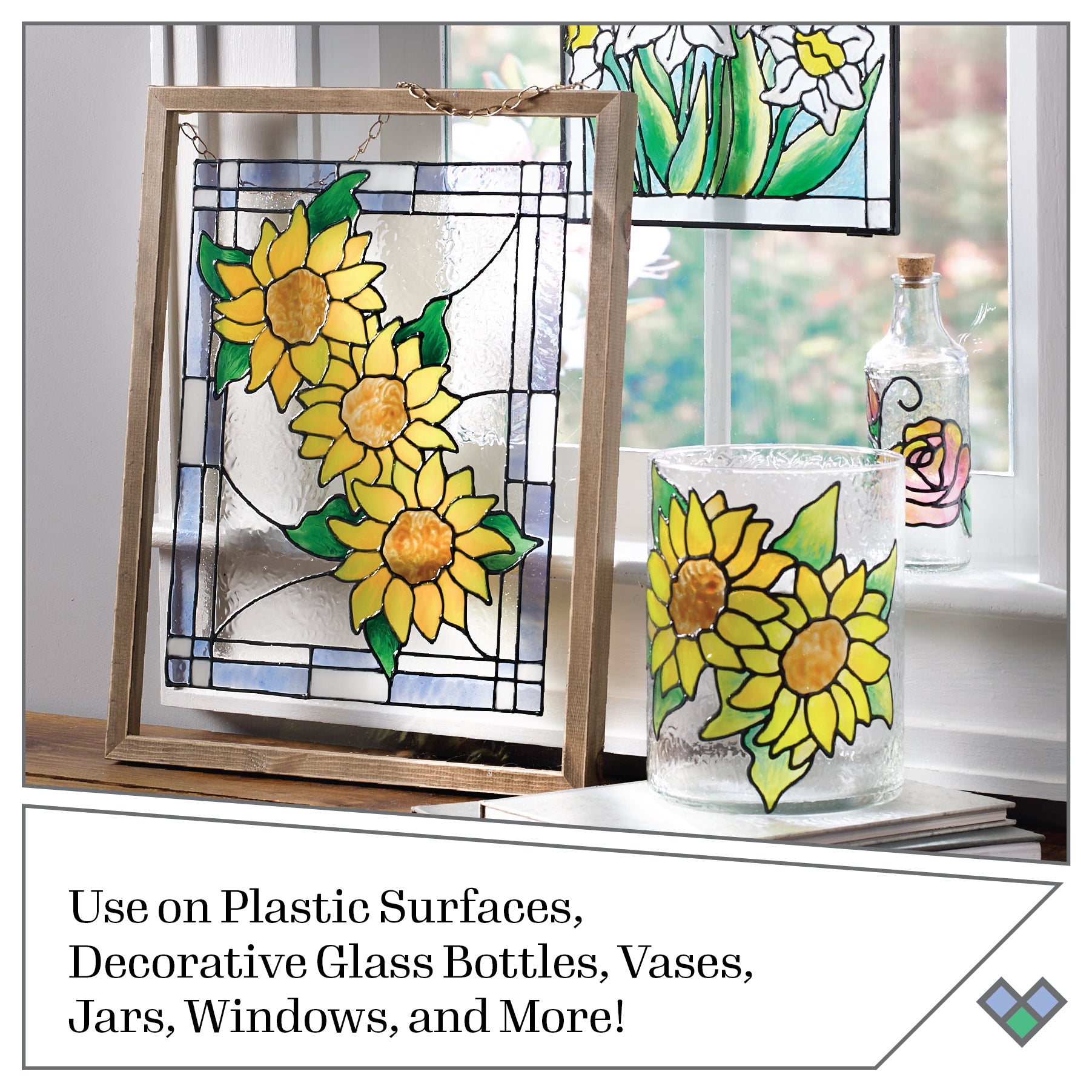 Plaid Gallery Glass Pattern Pack Floral Pk 17 19736