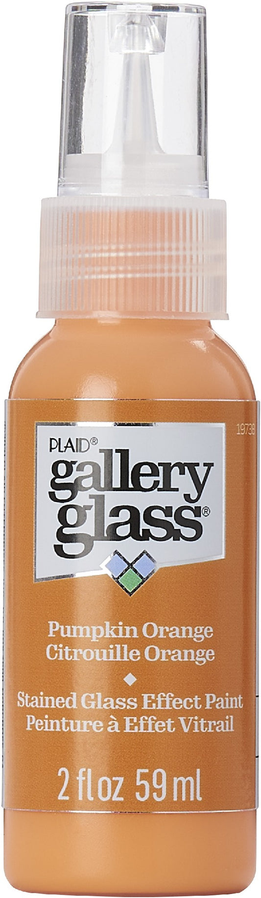 Plaid Gallery Glass 2oz/59ml Pumpkin Orange 19738