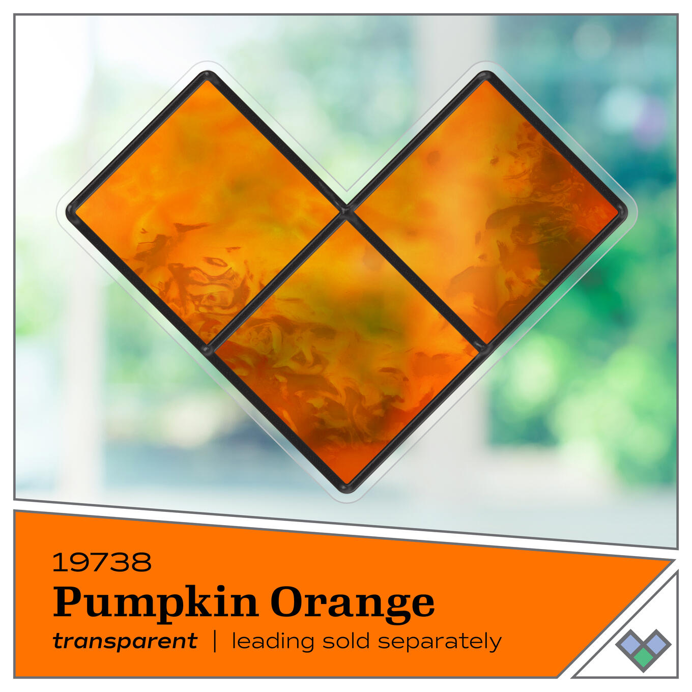 Plaid Gallery Glass 2oz/59ml Pumpkin Orange 19738