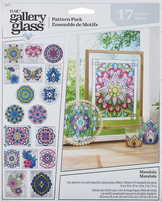 Plaid Gallery Glass Pattern Pack Mandala Pk 17 19771
