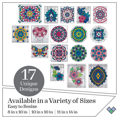 Plaid Gallery Glass Pattern Pack Mandala Pk 17 19771