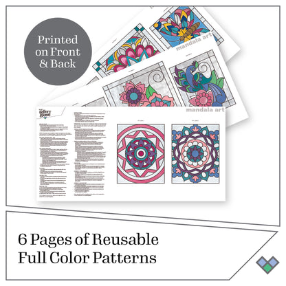 Plaid Gallery Glass Pattern Pack Mandala Pk 17 19771