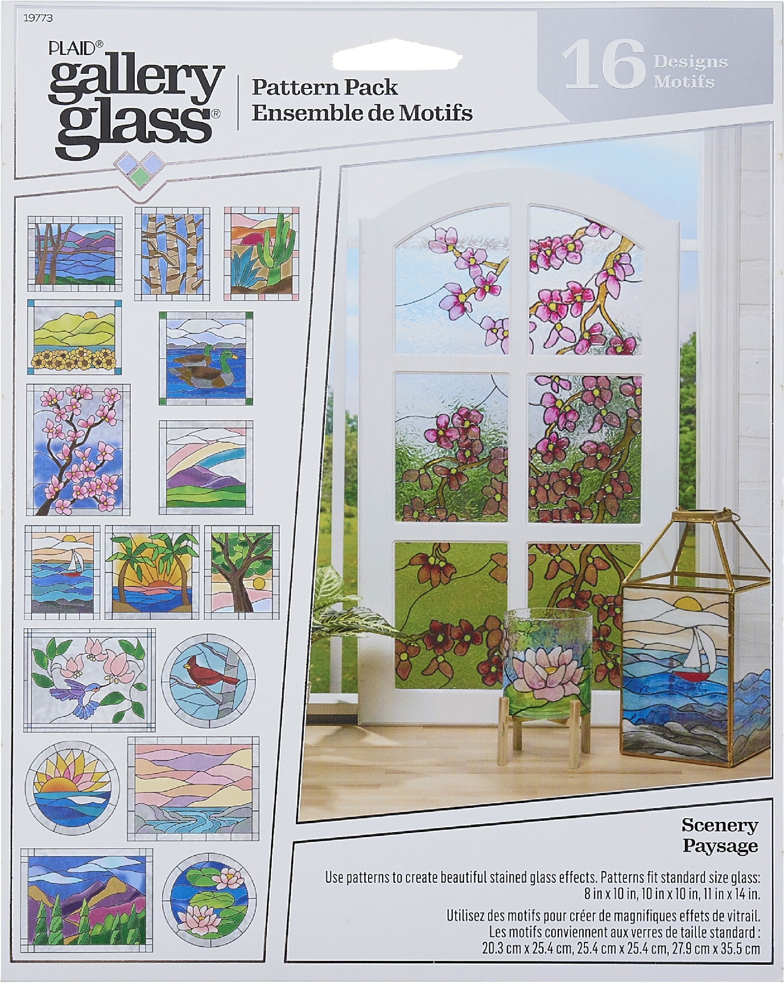 Plaid Gallery Glass Pattern Pack Scenery Pk 16 19773