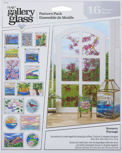 Plaid Gallery Glass Pattern Pack Scenery Pk 16 19773