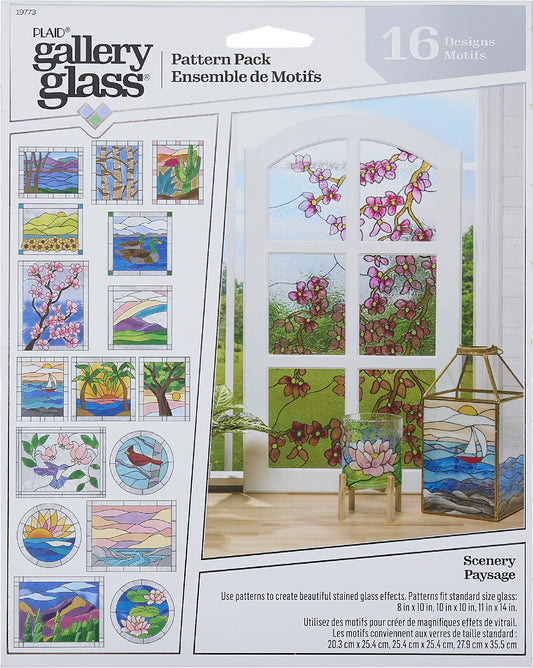 Plaid Gallery Glass Pattern Pack Scenery Pk 16 19773