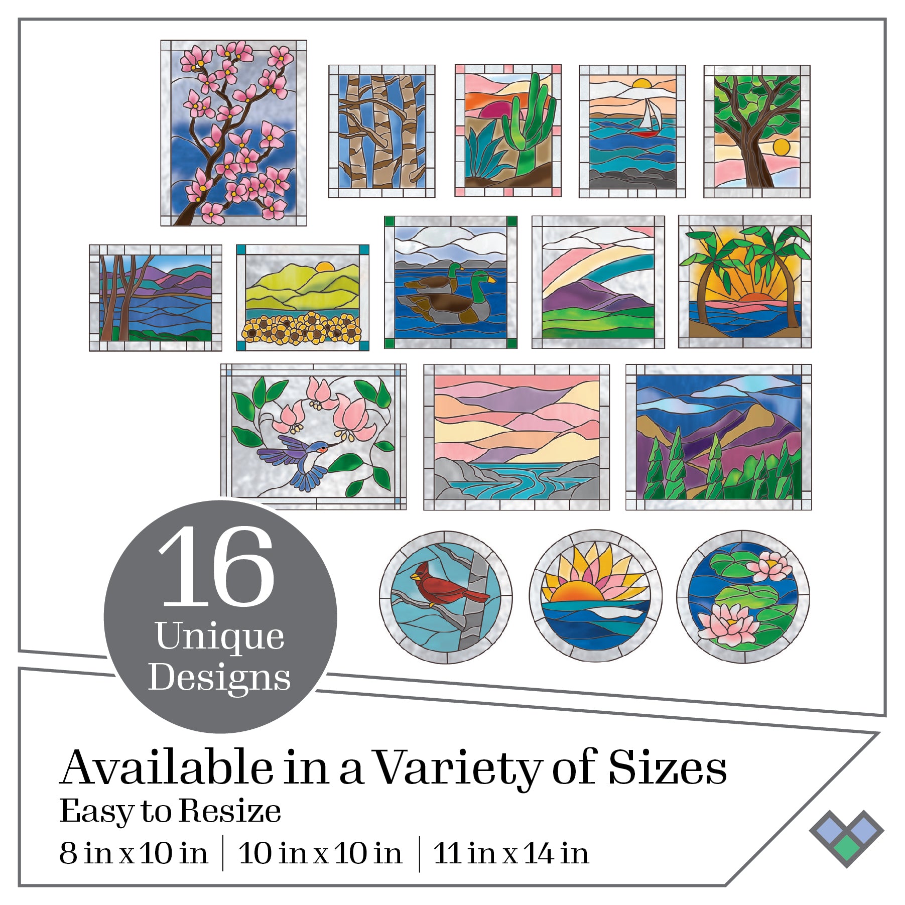 Plaid Gallery Glass Pattern Pack Scenery Pk 16 19773