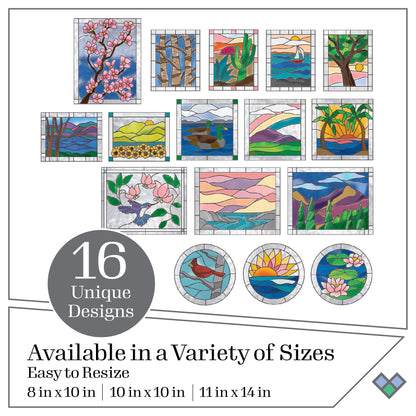 Plaid Gallery Glass Pattern Pack Scenery Pk 16 19773