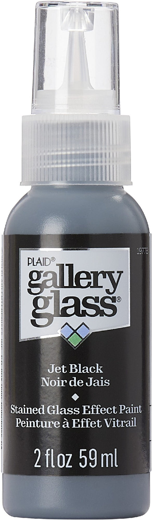Plaid Gallery Glass 2oz/59ml Jet Black 19778