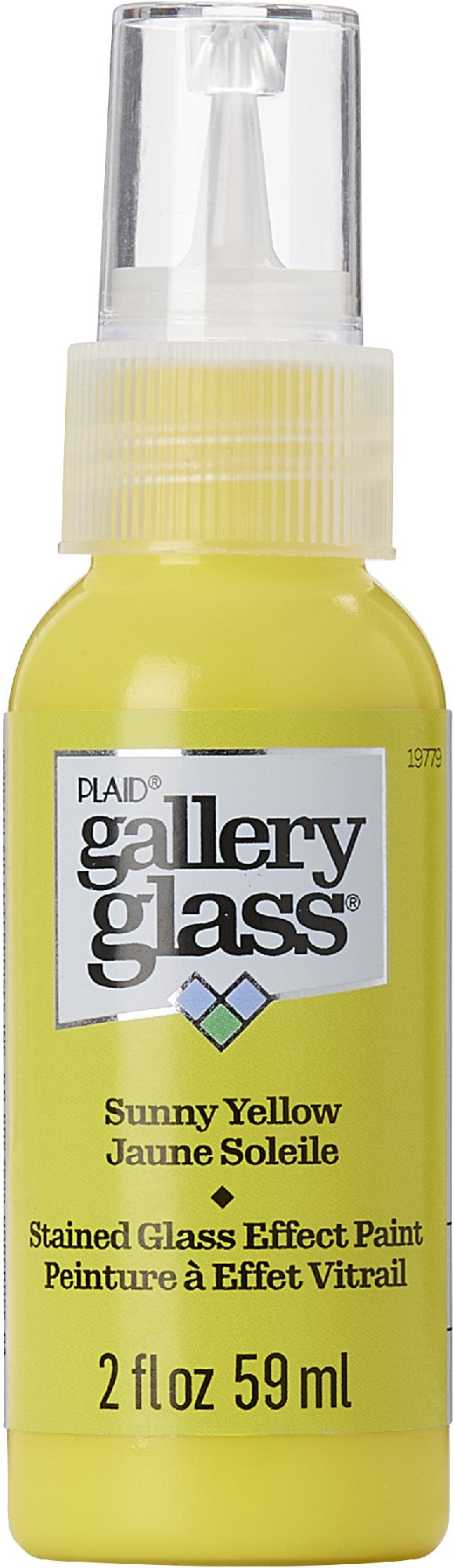 Plaid Gallery Glass 2oz/59ml Sunny Yellow 19779