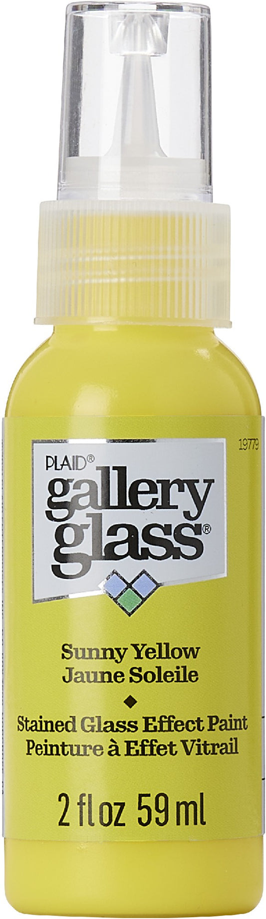 Plaid Gallery Glass 2oz/59ml Sunny Yellow 19779