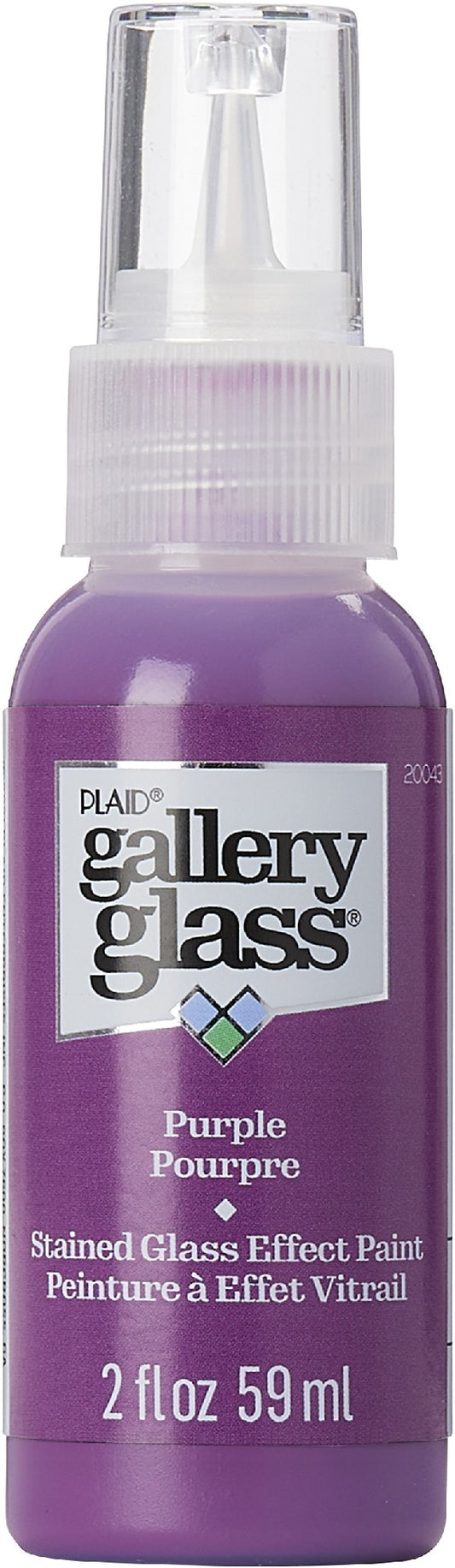 Plaid Gallery Glass 2oz/59ml Purple 20043