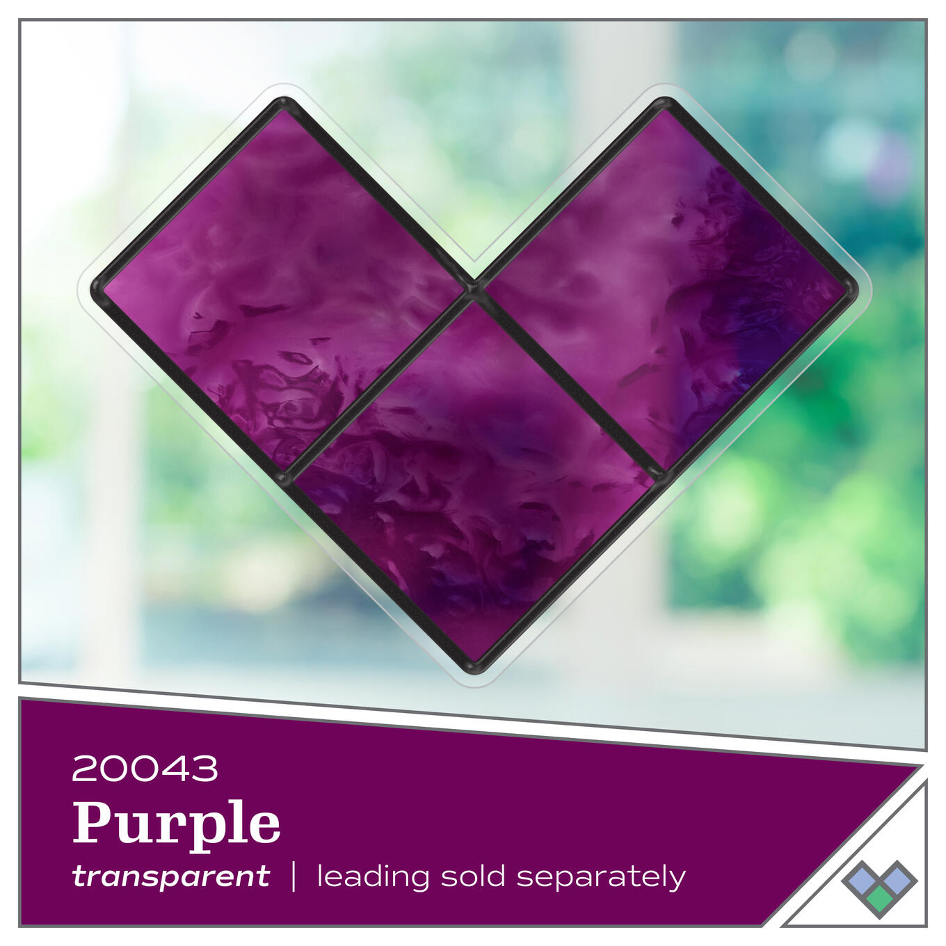 Plaid Gallery Glass 2oz/59ml Purple 20043
