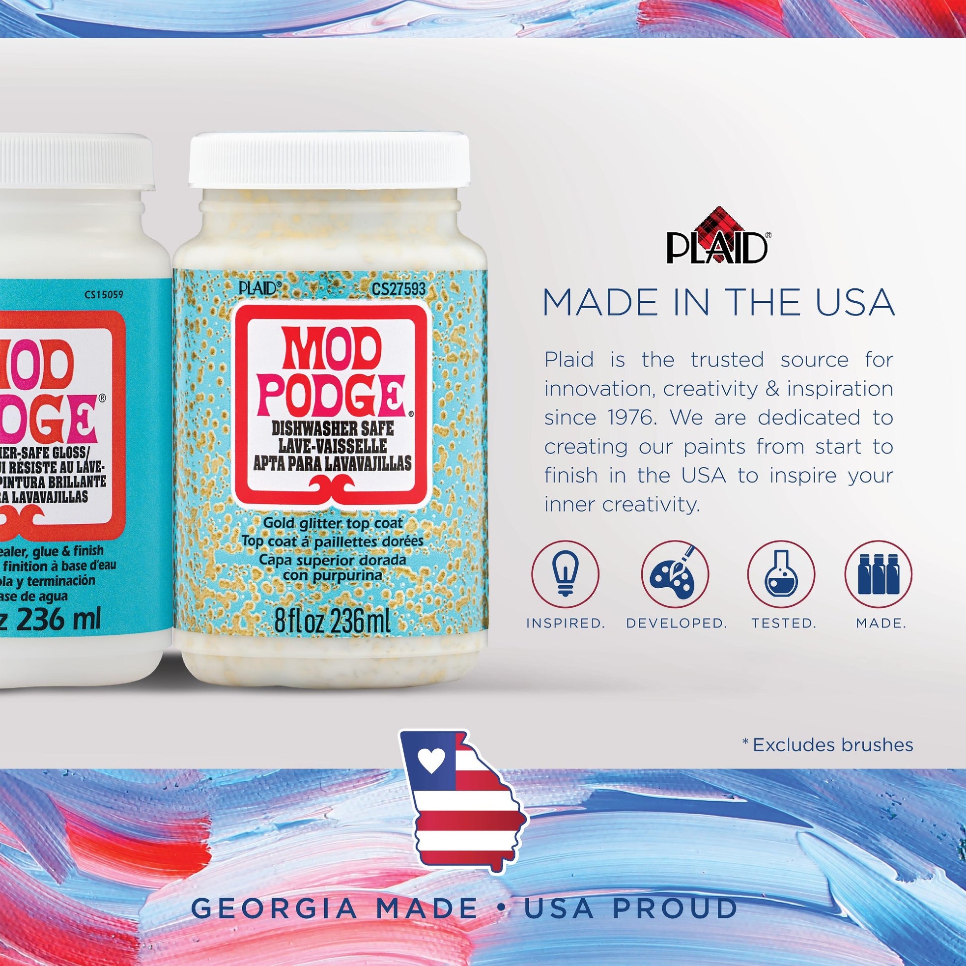 Mod Podge Dishwasher Safe Glitter 8Oz/236Ml Cs27593
