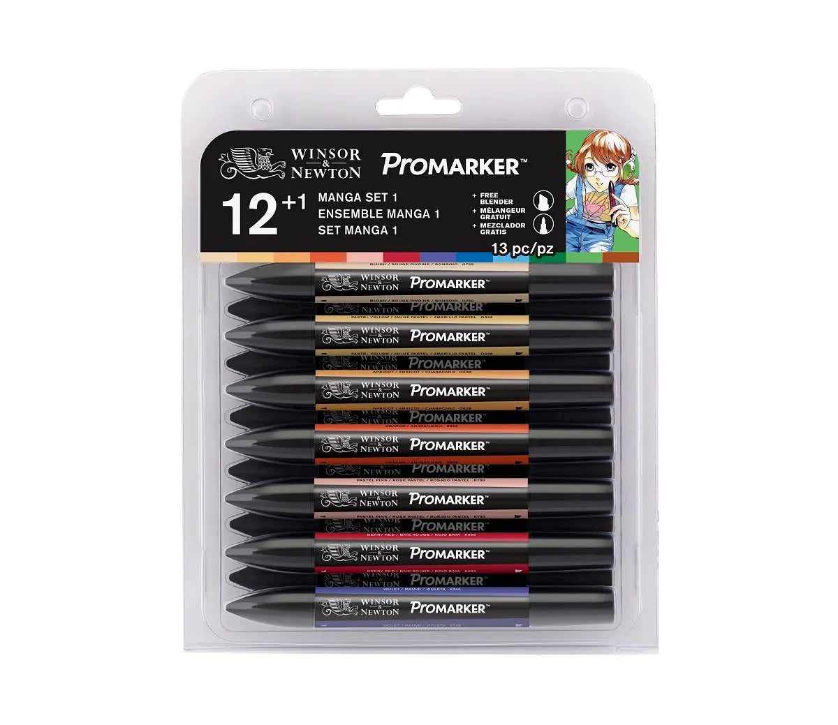 Winsor & Newton Promarker 12+1 Manga Expansion Pack 1