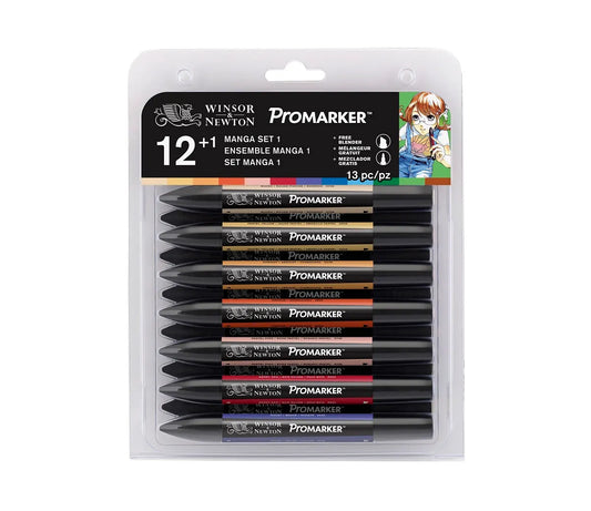 Winsor & Newton Promarker 12+1 Manga Expansion Pack 1