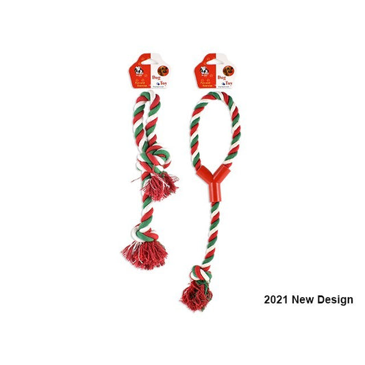 Christmas Pet Toy W/ Rope (2 Assorted)