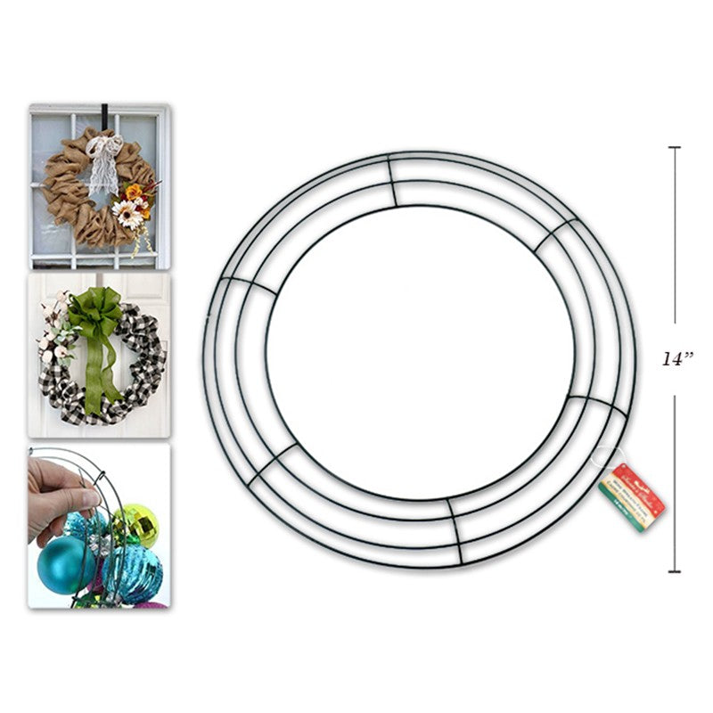 Xmas Craft Wire Wreath Frame 36cm Dia 3.35Mm Thick