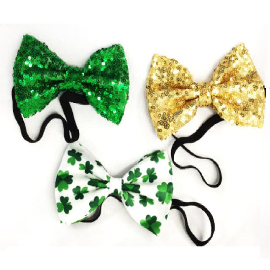 St Patricks Day Day Bow Tie 2Assorted Colours or Designs12.7X7.5Cm 