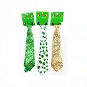 St Patricks Day Day Tie Shamrock 3 Assorted Colours or Designs 43cm