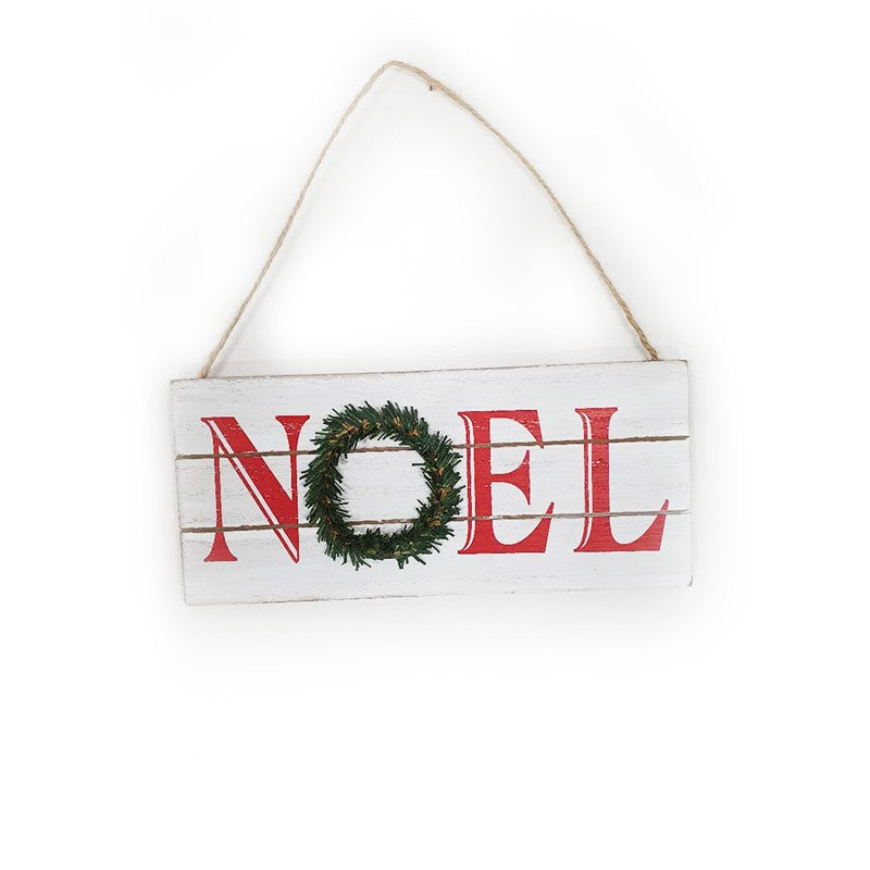Wooden Plaque Noel 9x20cm