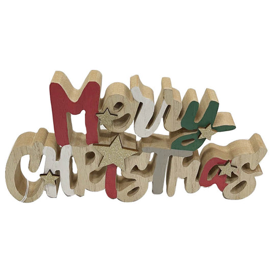 Wooden Tabletop Merry Christmas 23*12.5cm