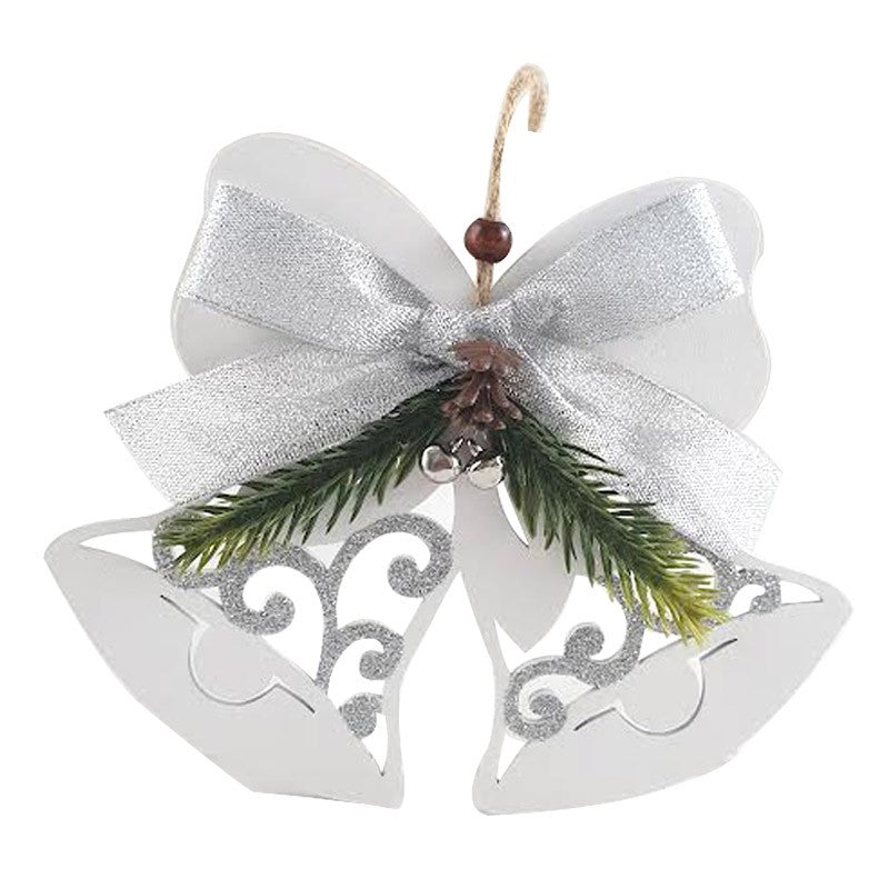 Wooden Twin Bell Hanger 12*21cm