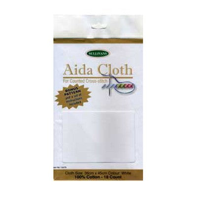 AIDA CLOTH H/S 18 CT WHITE