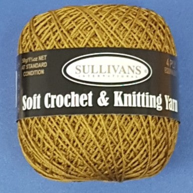 Soft Crochet & Knitting Yarn Burnt Gold