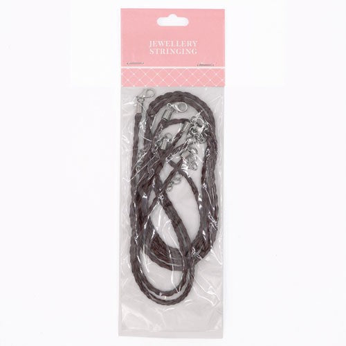 Rubber Necklace 43cm Brown 3pcs